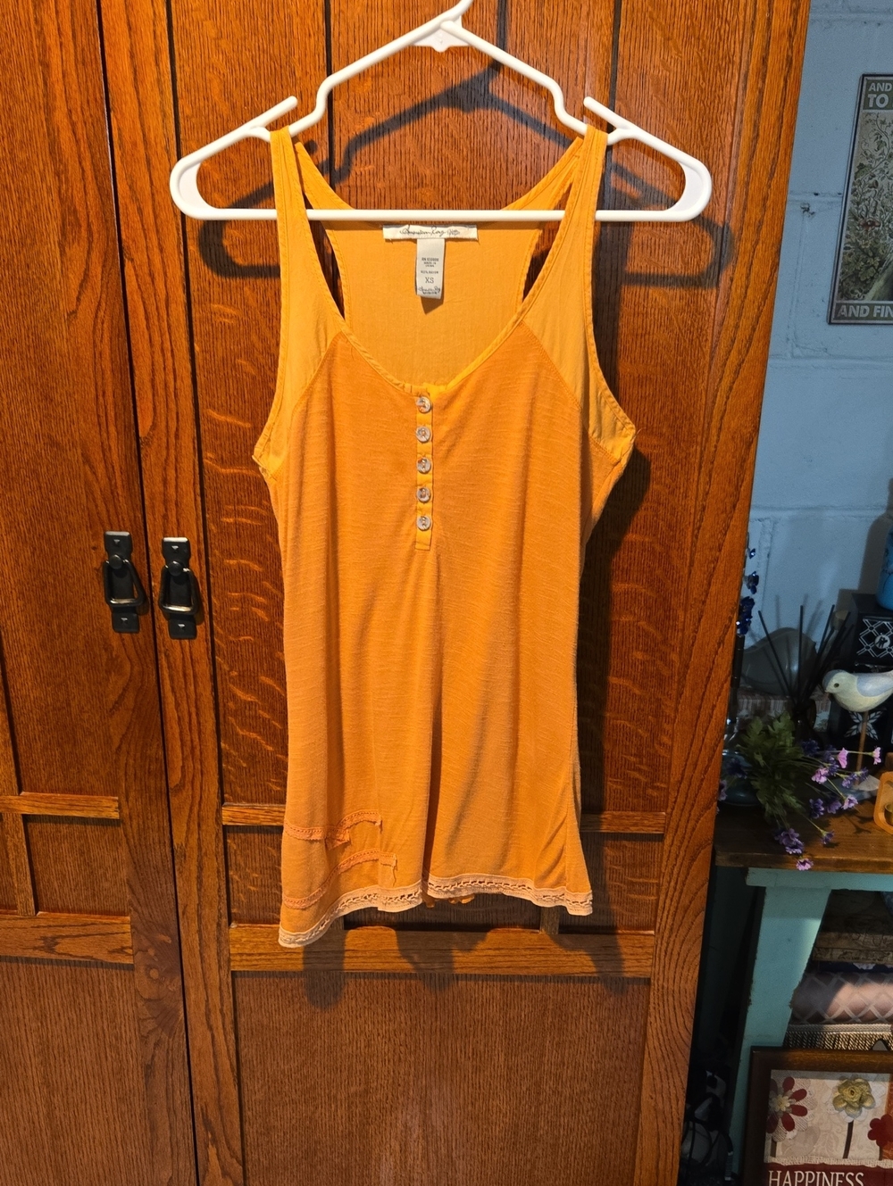 Size Xsmall Apricot Split-back Tank
